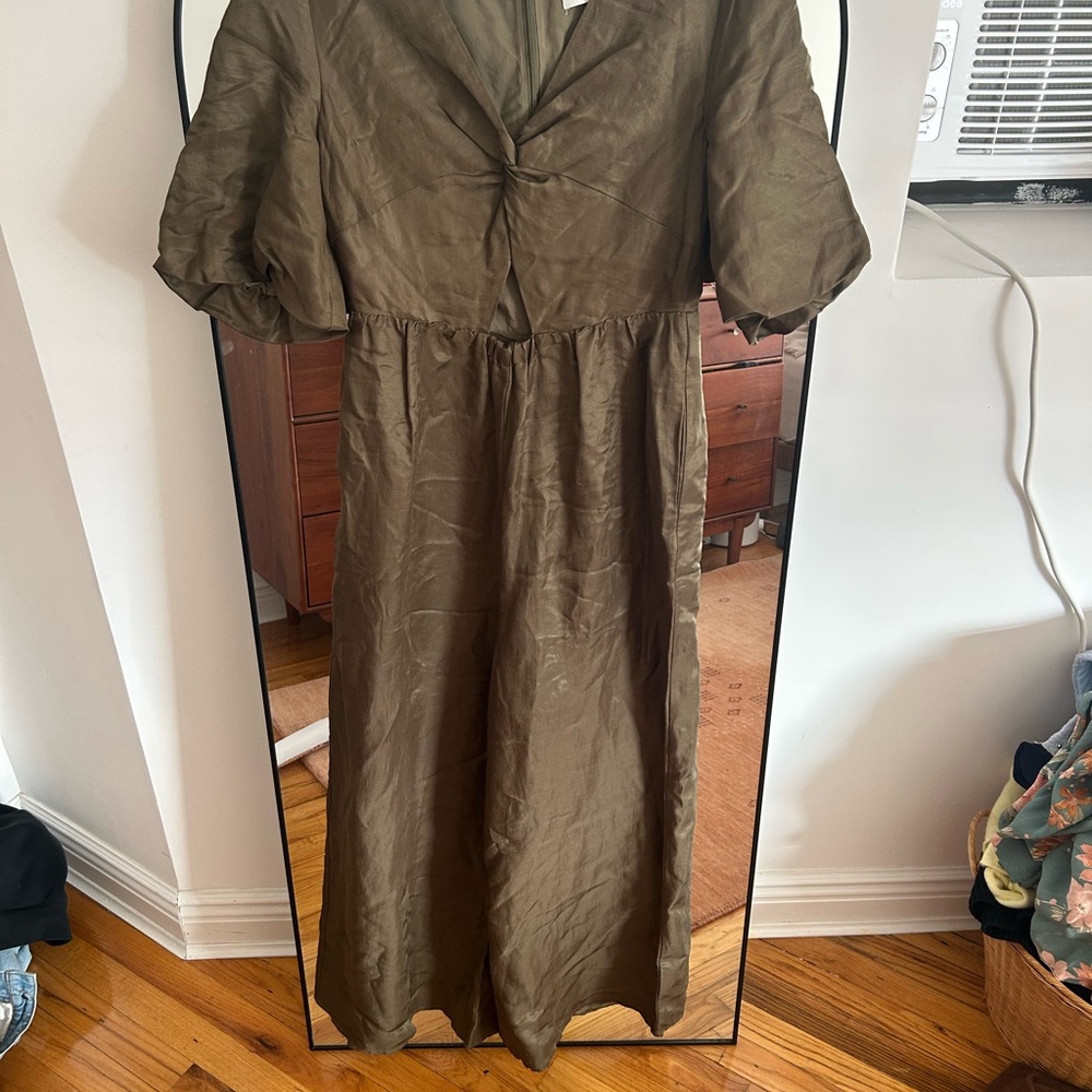 Anthropologie Sancia Aida Olive Jumpsuit